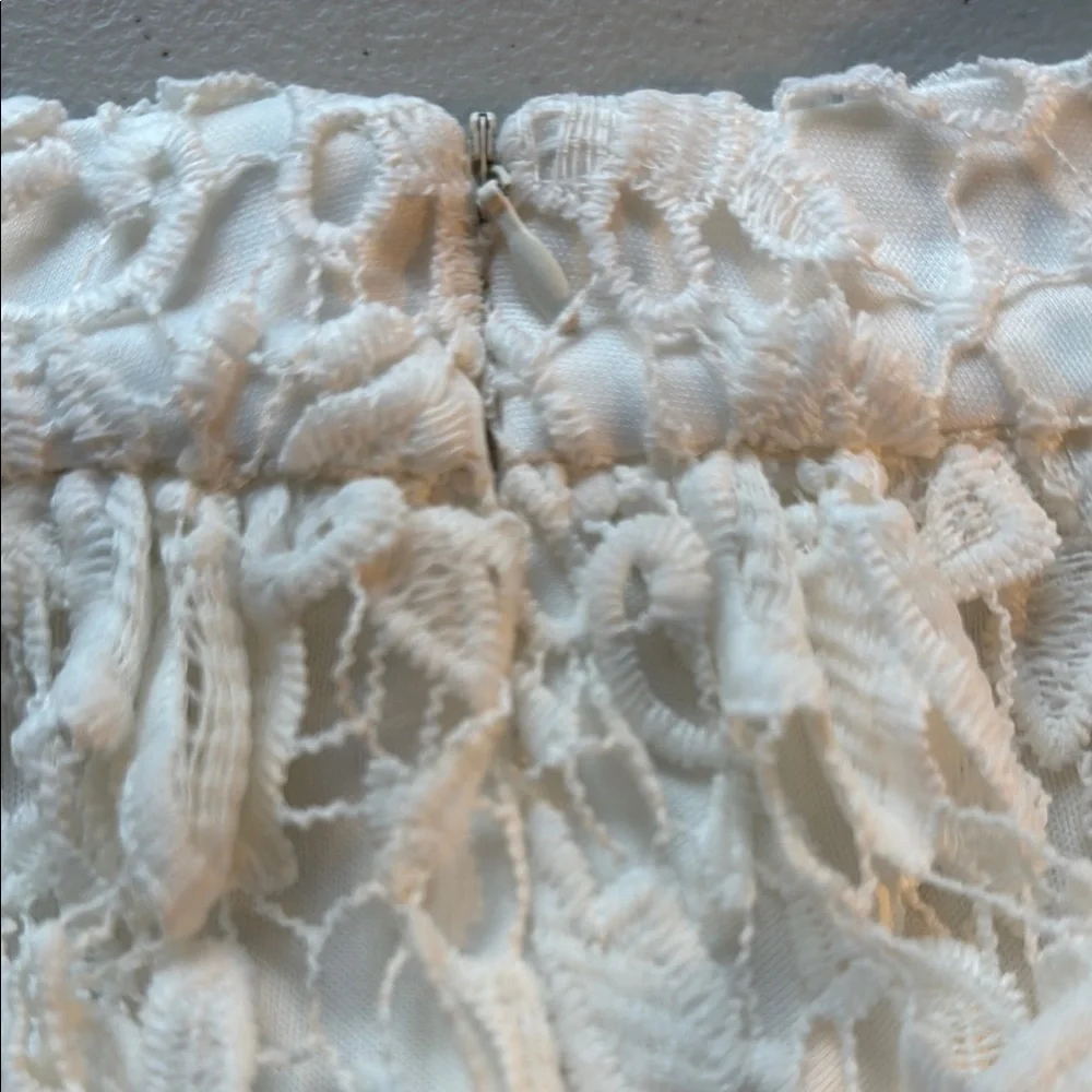 White Floral Lace Midi / A line Skirt - delicate and feminine - Picture 12 of 12